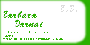 barbara darnai business card